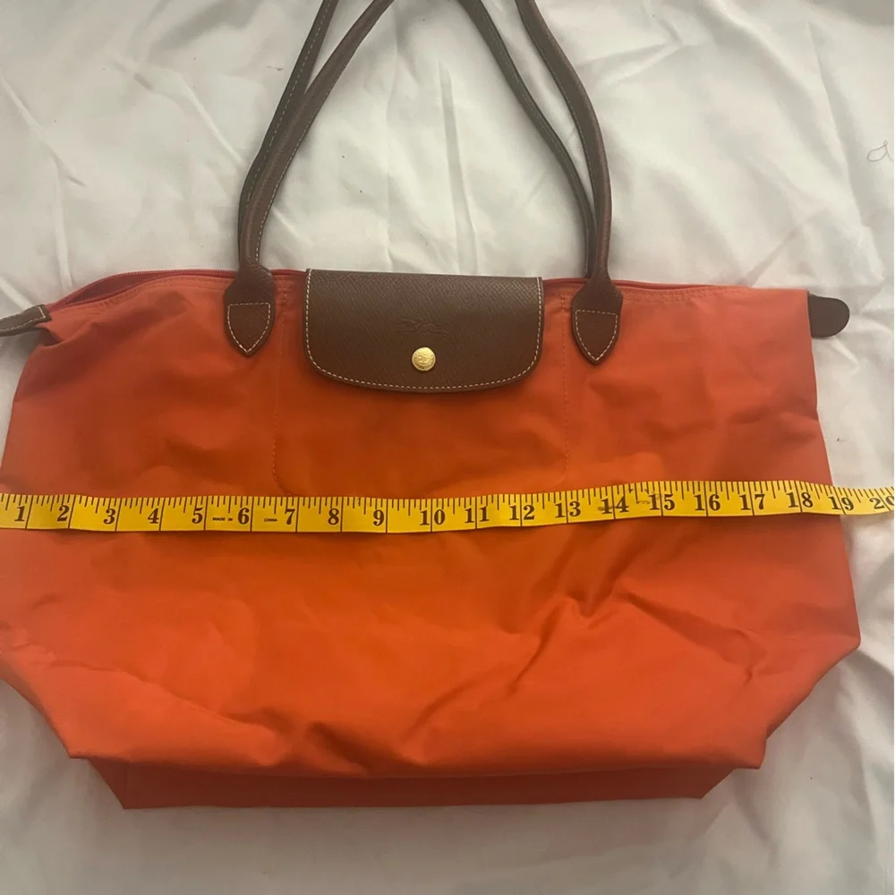 Longchamp Le Pilage Orange Tote Bag - Picture 10 of 10